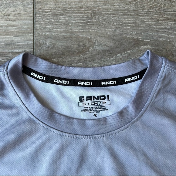 AND1 Mesh Ombre Crew Neck Short Sleeve Shirt - Picture 5 of 15